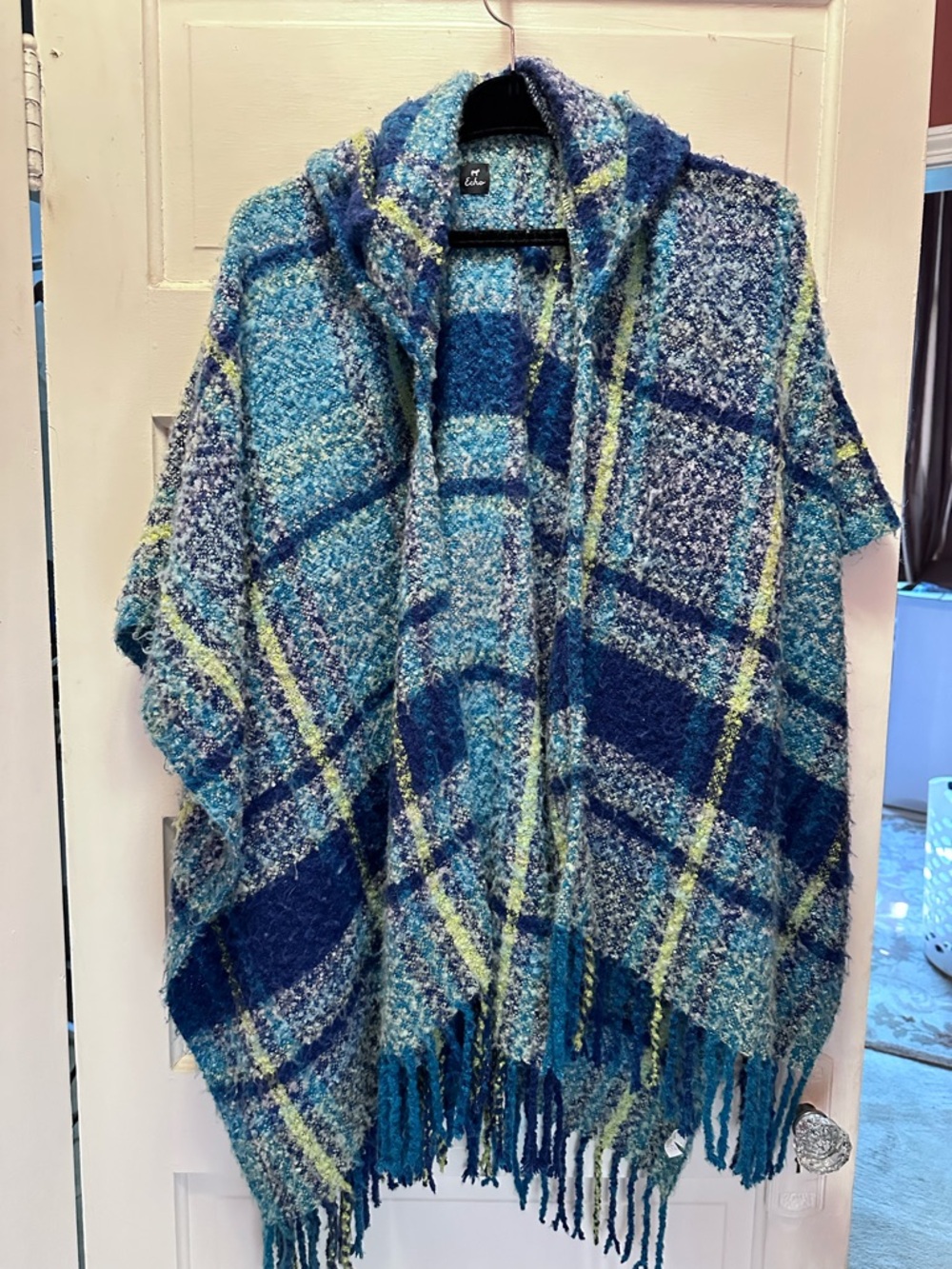 Echo Bouclé Knit Jacket in Teal, Aqua & Navy